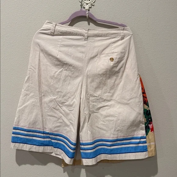 Anthropologie Asymmetrical Floral Panel Skirt in Beige, White, Pink, Green, Blue - Picture 8 of 8